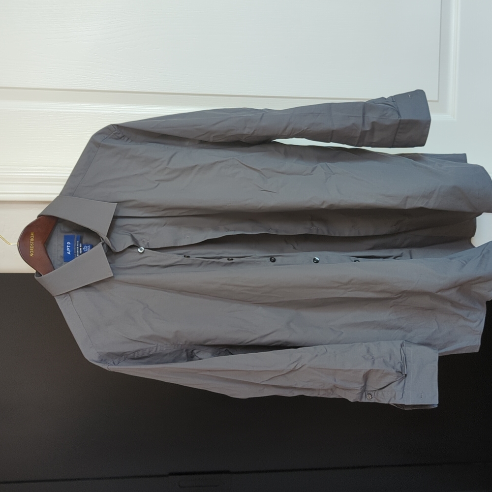 Apt 9 size XL gray men's dress shirt